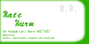 mate wurm business card